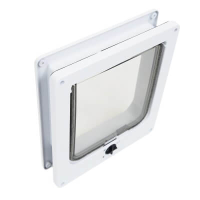 Фото: Дверь-лаз для кошек и собак 4 позиции CEESC 26.5*24*5.5, белый-5 Дверь-лаз для кошек и собак 4 позиции CEESC 26.5*24*5.5, белый-5